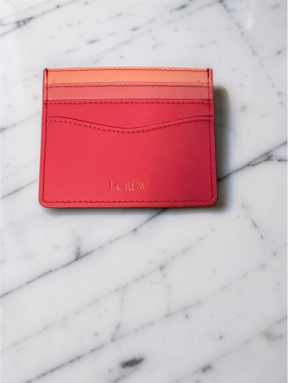 J.Crew's Leather Card Holder Pink Wallet